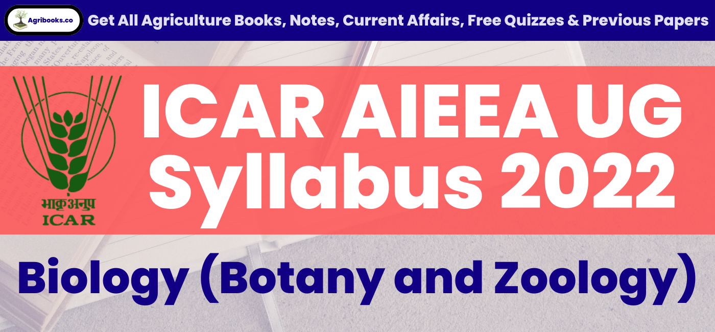 ICAR-AIEEA-UG-Syllabus-2022-Biology (Botany and Zoology)