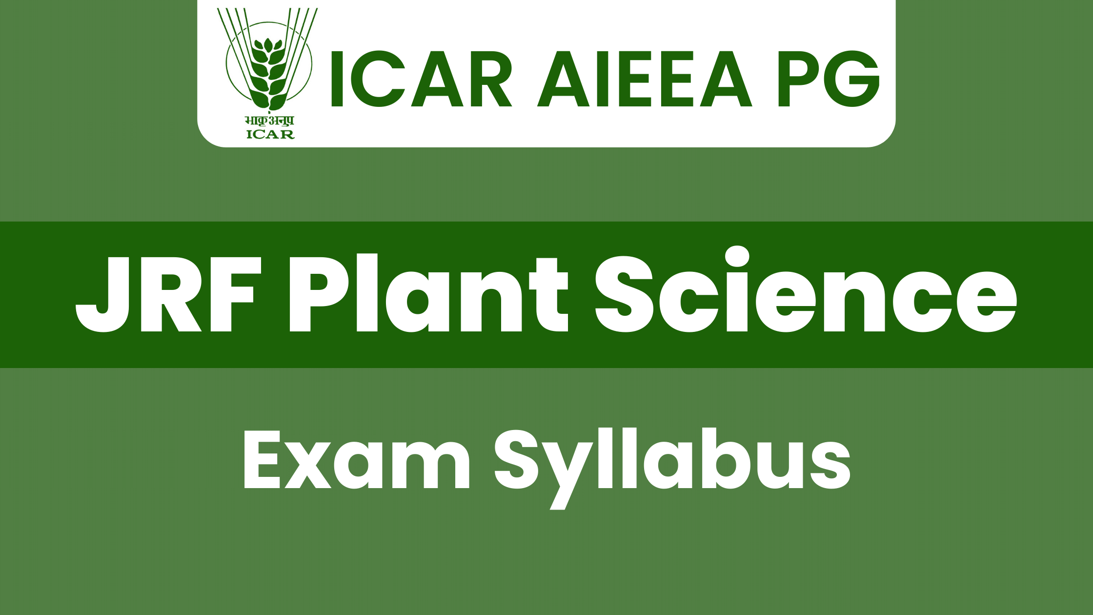 icar jrf plant science syllabus