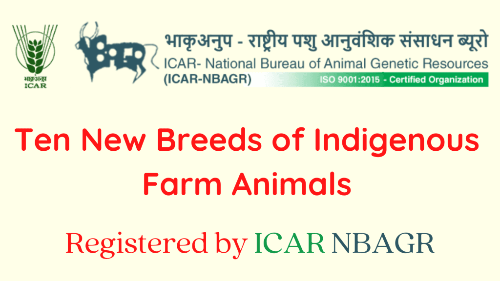 Ten New Breeds of Indigenous Farm Animals Registered by ICAR NBAGR – Agri  Books