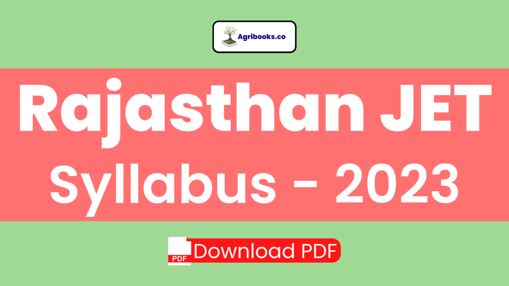 Rajasthan JET Syllabus PDF