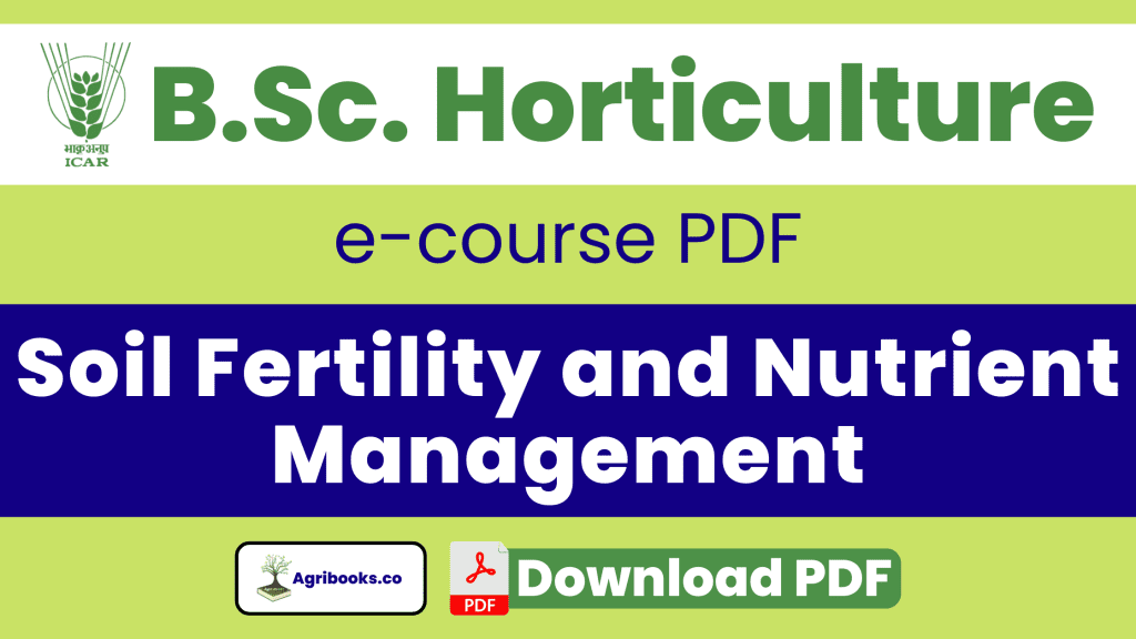 Soil Fertility and Nutrient Management PDF Download