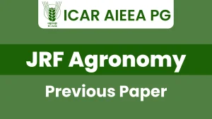 ICAR JRF Agronomy Old Questions Papers PDF