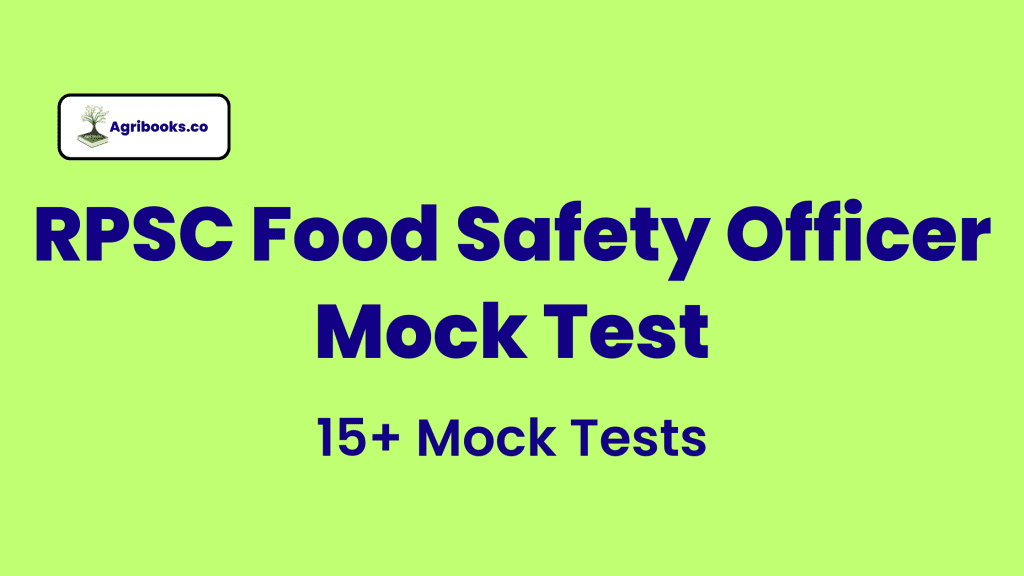 RPSC Food Safety Officer Mock Test